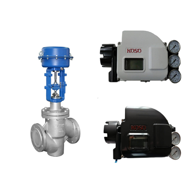 Válvulas de controlo pneumáticas chinesas de alta qualidade com posicionador de válvula inteligente koso KGP5000 e válvulas solenoides ASCO