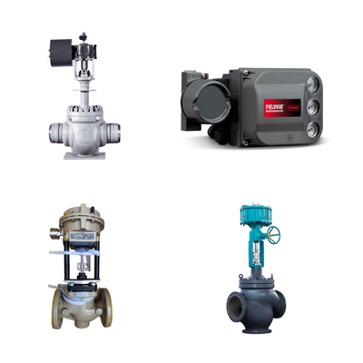 Válvula de controlo com posicionador Fisher DVC6200 e regulador de filtro Fisher 67CFR