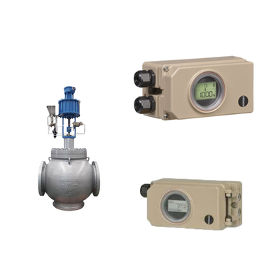 Válvula de controlo de tubos ondulados com Samson Electropneumatic 3730-3 posicionador e Fisher 67CFR regulador de filtro