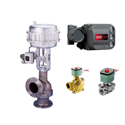 Mudança rápida da válvula de controle de assento único com Fisher DVC6200 posicionador de válvula e EMERSON ASCO210 válvula de solenoide de 2 vias