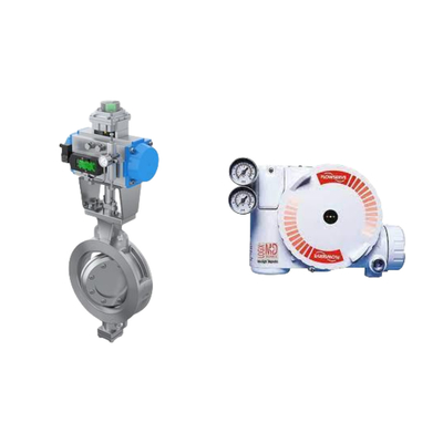 A válvula de controle da China com o posicionador HART Digital Flowserve Logix 3200MD e o regulador de filtros Masoneilan 78-40