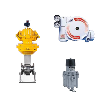 A válvula de controle da China com o posicionador HART Digital Flowserve Logix 3200MD e o regulador de filtros Masoneilan 78-40