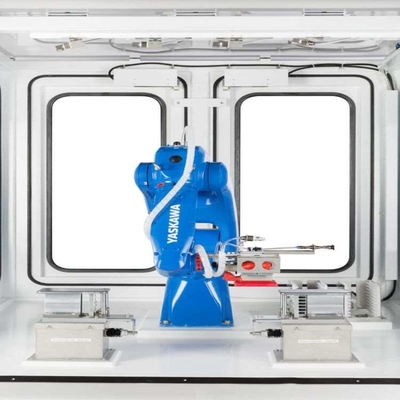 6 eixos pick and place braço robótico Yaskawa GP8 com CNGBS Robot Gripper para robô de manuseio de material