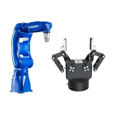 6 eixos pick and place braço robótico Yaskawa GP8 com CNGBS Robot Gripper para robô de manuseio de material
