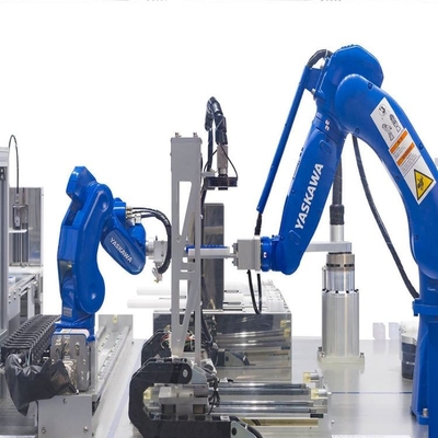 6 eixos pick and place braço robótico Yaskawa GP8 com CNGBS Robot Gripper para robô de manuseio de material