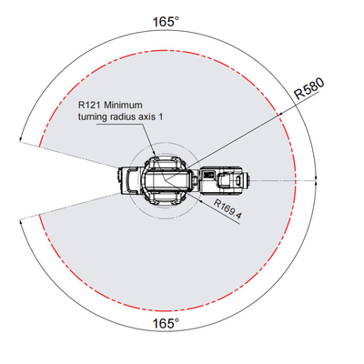 ABB IRB120 com braço robótico de 6 eixos e carga útil de 3 kg alcança 580 mm para pegar e colocar como robô de manuseio