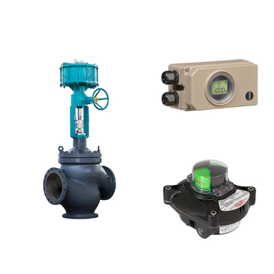 Actuador de controlo pneumático e Samson Smart Valve Positioner 3730-3 para válvula de controlo pneumático