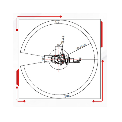 Braço robótico automático de soldagem SF6-C1400 com tochas de soldagem com alcance de 1440 mm