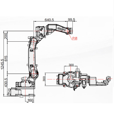 Braço robótico automático de soldagem SF6-C1400 com tochas de soldagem com alcance de 1440 mm