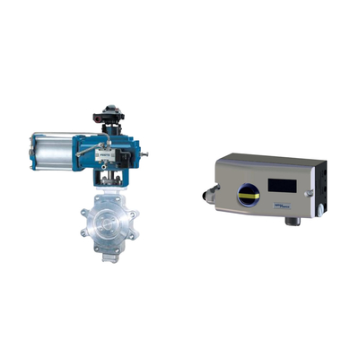 Valva pneumática com Spirax Sarco Smart Valve Positioner SP7-10-11 e Fisher 67CFR Regulador de filtro