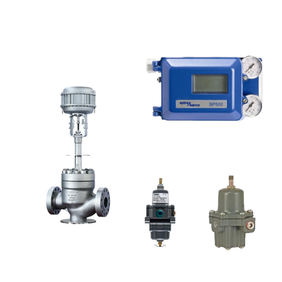 A famosa válvula pneumática da China com o posicionador de válvulas inteligente Spirax Sarco SP500 e o regulador de filtros Fisher 67CFR