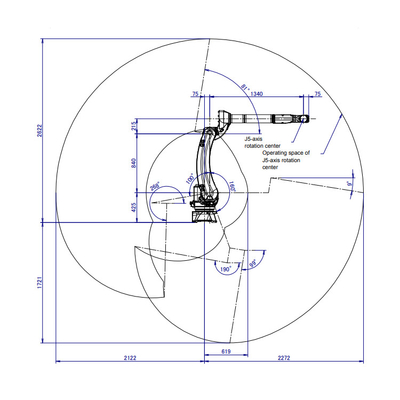 Alto alcance Fanuc M-20iD/12L 6 eixo braço robô industrial como robô de solda para solda