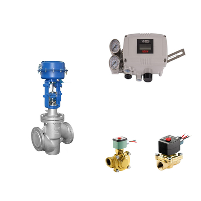 Válvula de controlo pneumático com rotor original YT-2500 posicionador de válvula inteligente e EMERSON ASCO210 válvulas solenoides de 2 vias