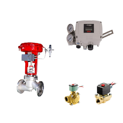 Válvula de controlo pneumático com rotor original YT-2500 posicionador de válvula inteligente e EMERSON ASCO210 válvulas solenoides de 2 vias