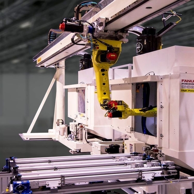 Palletizando braço robótico de 6 eixos com controlador robótico industrial de M-20iA para