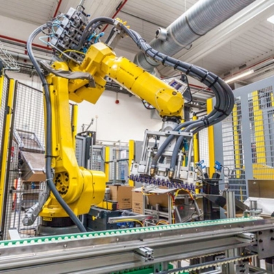 Palletizando braço robótico de 6 eixos com controlador robótico industrial de M-20iA para