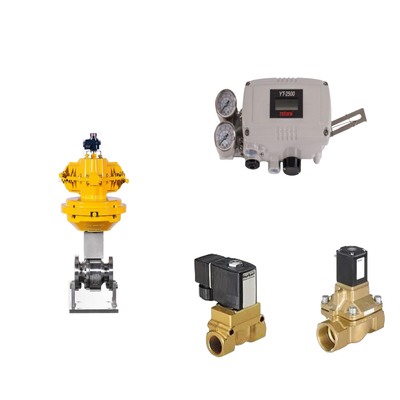Válvula de controlo pneumática com posicionador de válvula inteligente original Rotork YT-2500 e válvula solenoide tipo 5404 Burkert