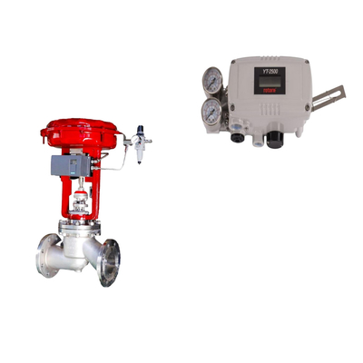 Válvula de controlo pneumática com posicionador de válvula inteligente original Rotork YT-2500 e válvula solenoide tipo 5404 Burkert