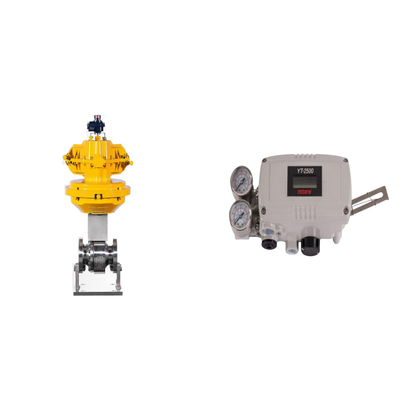Válvula de controlo pneumática com rotor original YT-2500 posicionador de válvula inteligente e interruptor de limite EMERSON