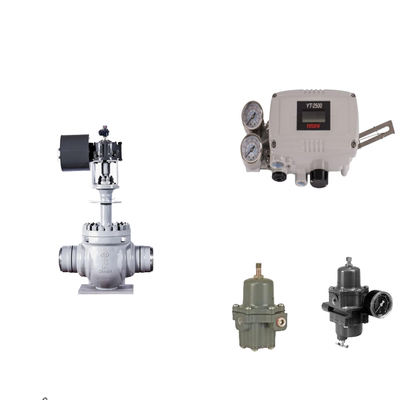 Válvula de controlo pneumática com posicionador de válvula inteligente original Rotork YT-2500 e regulador de filtro Fisher 67CFR