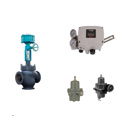 Válvula de controlo pneumática com posicionador de válvula inteligente original Rotork YT-2500 e regulador de filtro Fisher 67CFR