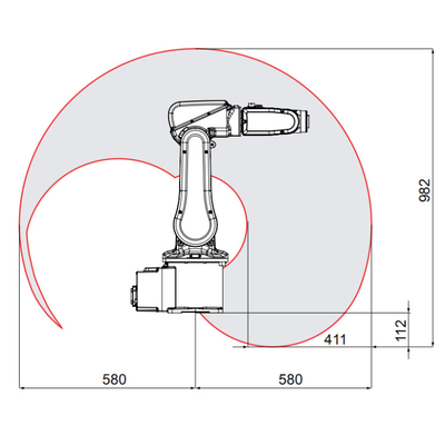 ABB IRB 120 6 eixo braço robótico carga útil 3kg Cobot como pick and place máquina com CNGBS agarrador