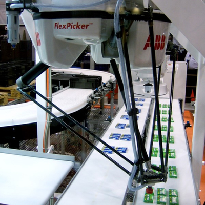 ABB 4 Eixo Braço Robótico IRB 360-1 Com CNGBS Guia Rail Como Máquina de montagem Para Manuseio OEM