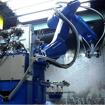 Auto pintura braço robótico 6 eixo Yaskawa MPX1150 com CNGBS robô agarrador para pintura de parede robô