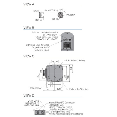 Robô de montagem industrial GP8 com carga útil de 8 kg, braço robótico como máquina de pick and place