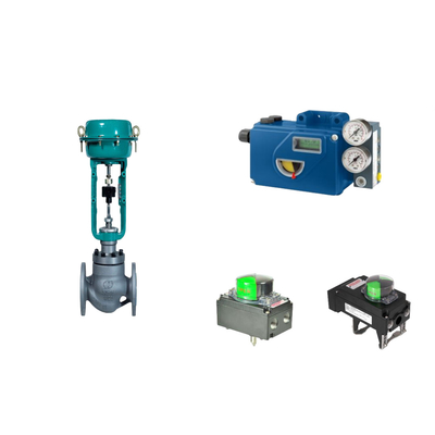 Válvula de controlo pneumática chinesa com posicionador de válvulas Foxboro SRD991 e interruptor de limite de rotor