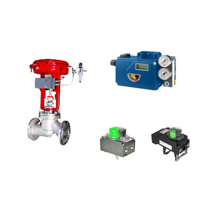 Válvula de controlo pneumática chinesa com posicionador de válvulas Foxboro SRD991 e interruptor de limite de rotor