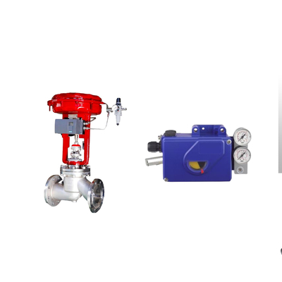 Válvula de controlo pneumática chinesa com posicionador de válvula Foxboro SRI990 e interruptor de limite de rotor