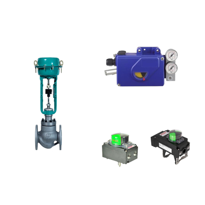 Válvula de controlo pneumática chinesa com posicionador de válvula Foxboro SRI990 e interruptor de limite de rotor