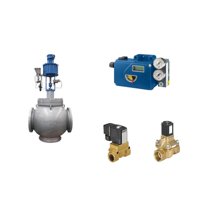 Válvula de controlo pneumática chinesa com posicionador de válvulas Foxboro SRD991 e válvula de solenoide Burkert