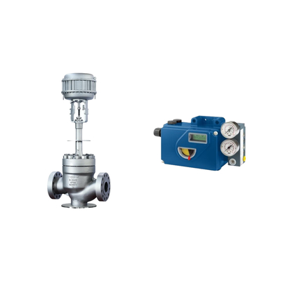 Válvula de controlo pneumática chinesa com posicionador de válvulas Foxboro SRD991 e válvula de solenoide Burkert