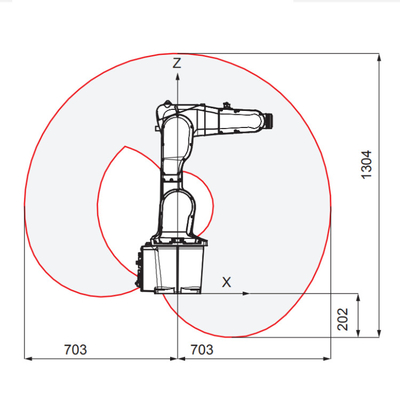 ABB IRB 1200 Braço robótico industrial com agarrador CNGBS como equipamento de manipulação de materiais CNC