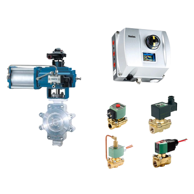 Válvula de controlo pneumática chinesa com Neles ND9000 Posicionador de válvula inteligente com válvula solenoide Asco