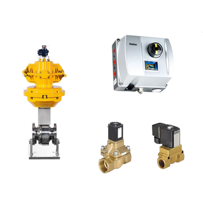 Válvula de controlo pneumática chinesa com Neles ND9000 posicionador de válvula inteligente e válvula solenoide Burkert