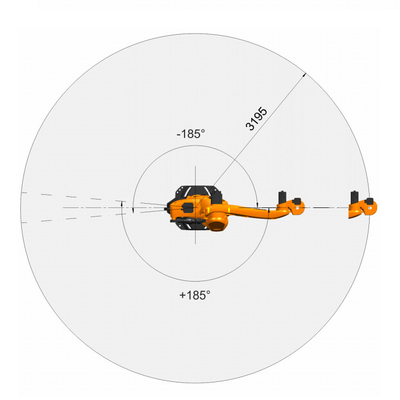 KUKA KR 180 R3200 PA 5 Braço Robótico de Eixo Com 180KG de Carga Para Máquina de Embalagem Como Robô de Paletização
