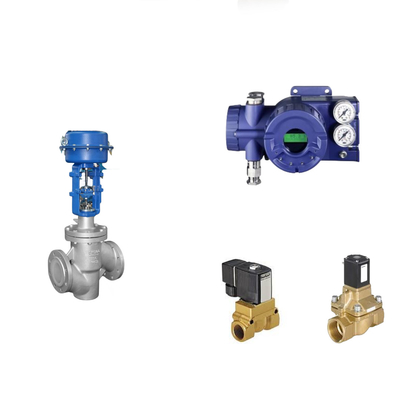 Válvula de controlo pneumática chinesa com posicionador de válvulas Foxboro SRD960 e válvula de solenoide Burkert