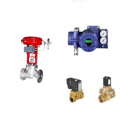 Válvula de controlo pneumática chinesa com posicionador de válvulas Foxboro SRD960 e válvula de solenoide Burkert