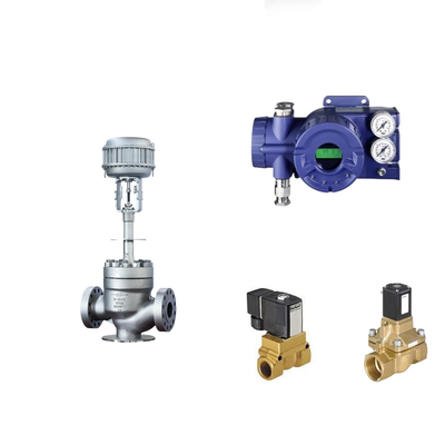 Válvula de controlo pneumática chinesa com posicionador de válvulas Foxboro SRD960 e válvula de solenoide Burkert