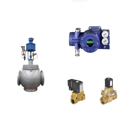 Válvula de controlo pneumática chinesa com posicionador de válvulas Foxboro SRD960 e válvula de solenoide Burkert