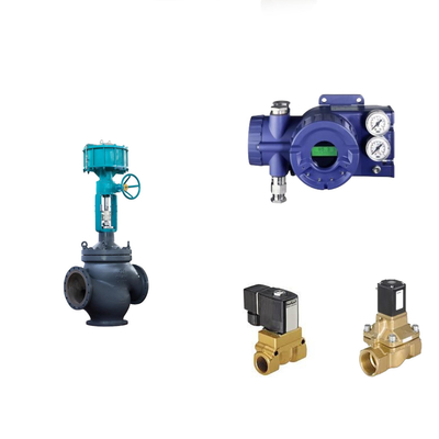 Válvula de controlo pneumática chinesa com posicionador de válvulas Foxboro SRD960 e válvula de solenoide Burkert