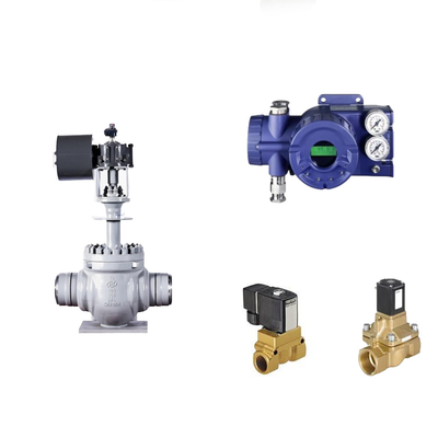 Válvula de controlo pneumática chinesa com posicionador de válvulas Foxboro SRD960 e válvula de solenoide Burkert