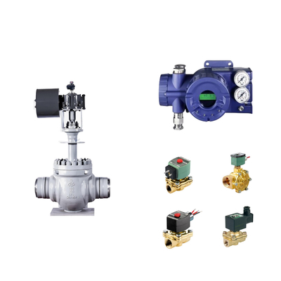 Válvula de controlo pneumática chinesa com posicionador de válvulas Foxboro SRD960 e válvula solenoide Asco