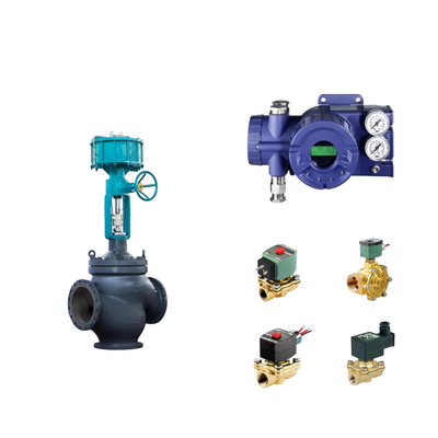 Válvula de controlo pneumática chinesa com posicionador de válvulas Foxboro SRD960 e válvula solenoide Asco
