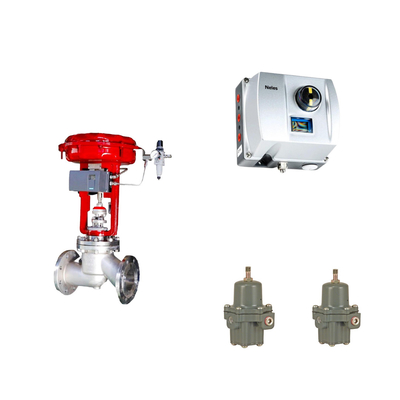 Válvula de controlo pneumática chinesa com Neles ND9000 posicionador de válvula inteligente com Fisher 67CFR regulador de filtro