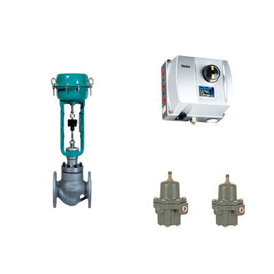 Válvula de controlo pneumática chinesa com Neles ND9000 posicionador de válvula inteligente com Fisher 67CFR regulador de filtro