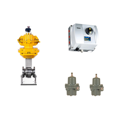 Válvula de controlo pneumática chinesa com Neles ND9000 posicionador de válvula inteligente com Fisher 67CFR regulador de filtro
